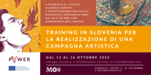 Scopri di più sull'articolo Training a Lubiana, in Slovenia per la realizzazione di una campagna artistica | Dal 12 al 16 ottobre