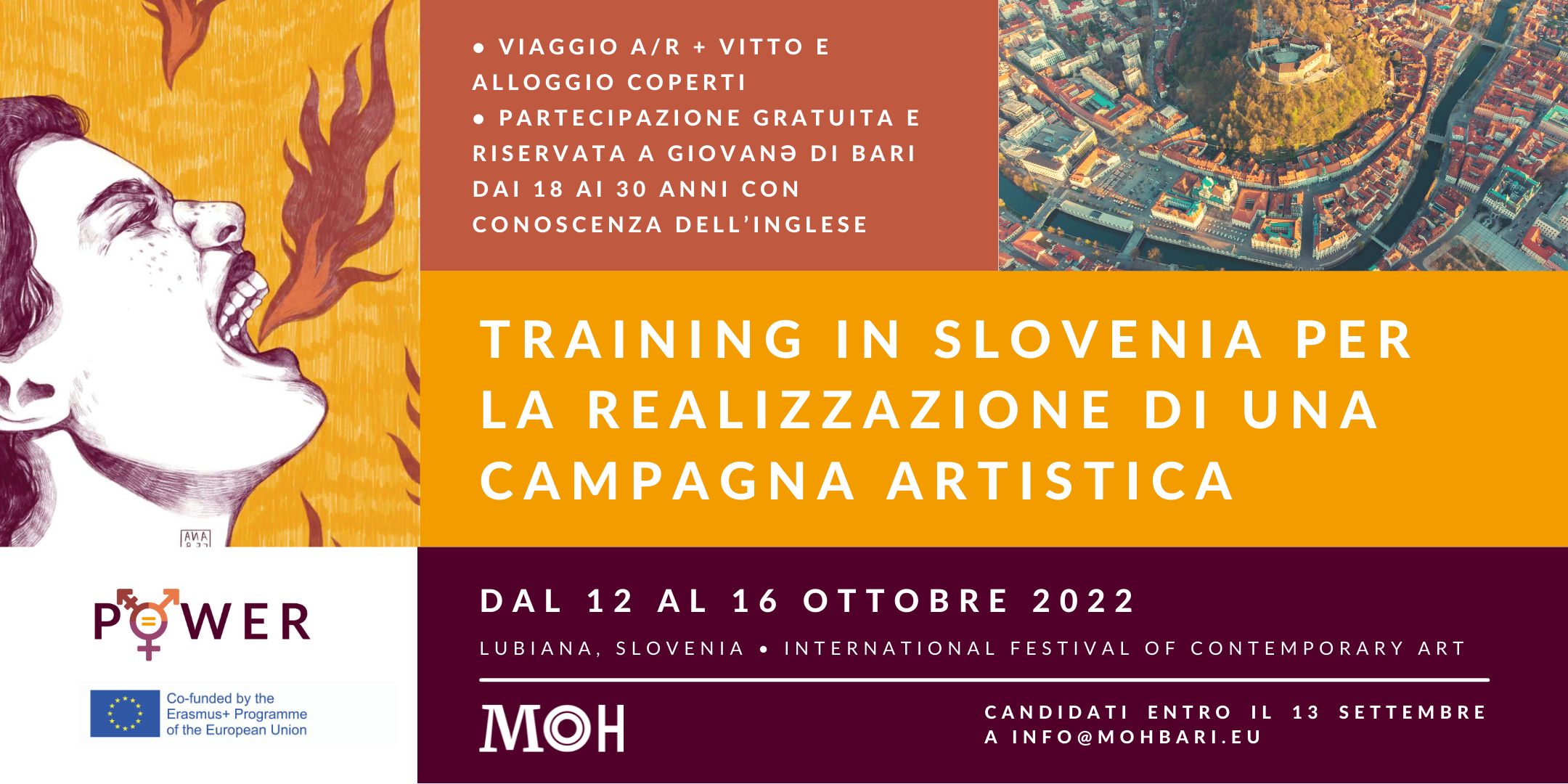 Al momento stai visualizzando Training a Lubiana, in Slovenia per la realizzazione di una campagna artistica | Dal 12 al 16 ottobre