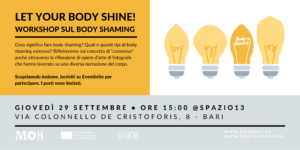 Scopri di più sull'articolo Workshop sul body shaming @Spazio13 | Giovedì 29 settembre