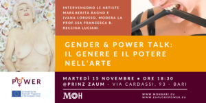 Scopri di più sull'articolo Gender & Power Talk: il genere e il potere nell’arte | 15 novembre @Prinz Zaum