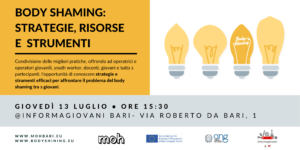 Scopri di più sull'articolo Presentazione materiali didattici sul Body Shaming @Informagiovani Bari | 13 luglio